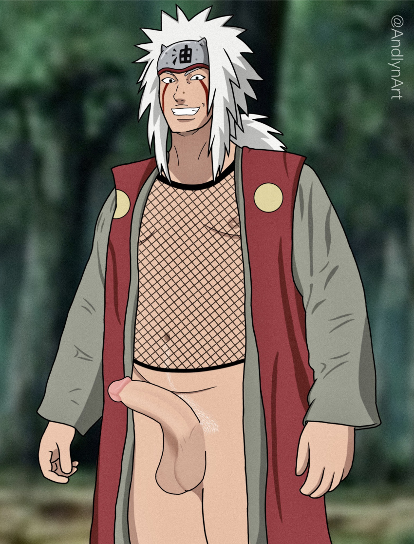 andlynart hard jiraiya male_only naked naruto naruto_(series) naruto_shippuden solo