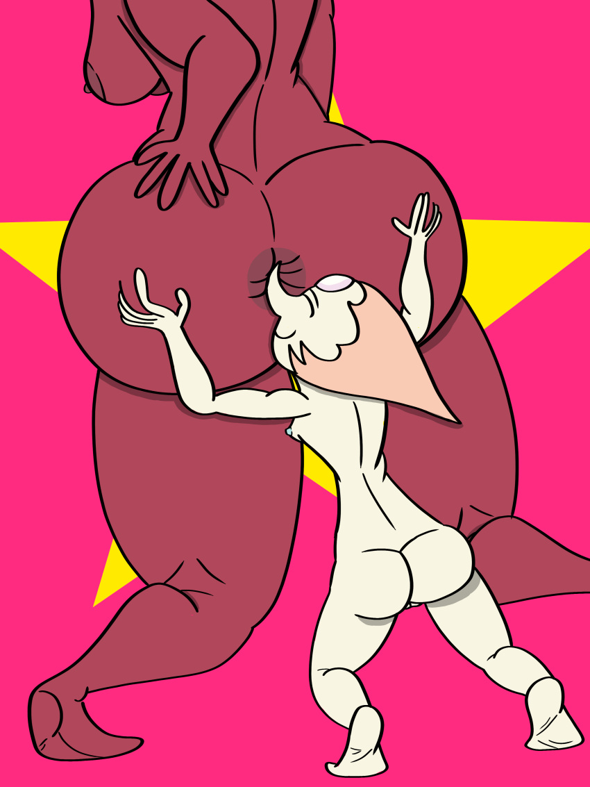 anus ass_sniffing big_ass big_breasts butt_sniffing dark-skinned_female finger_in_anus finger_in_ass garnet_(steven_universe) huge_ass nipples nose_in_anus nose_to_anus pearl_(steven_universe) size_difference small_breasts smile smiling sniffing sniffing_anus sniffing_ass steven_universe