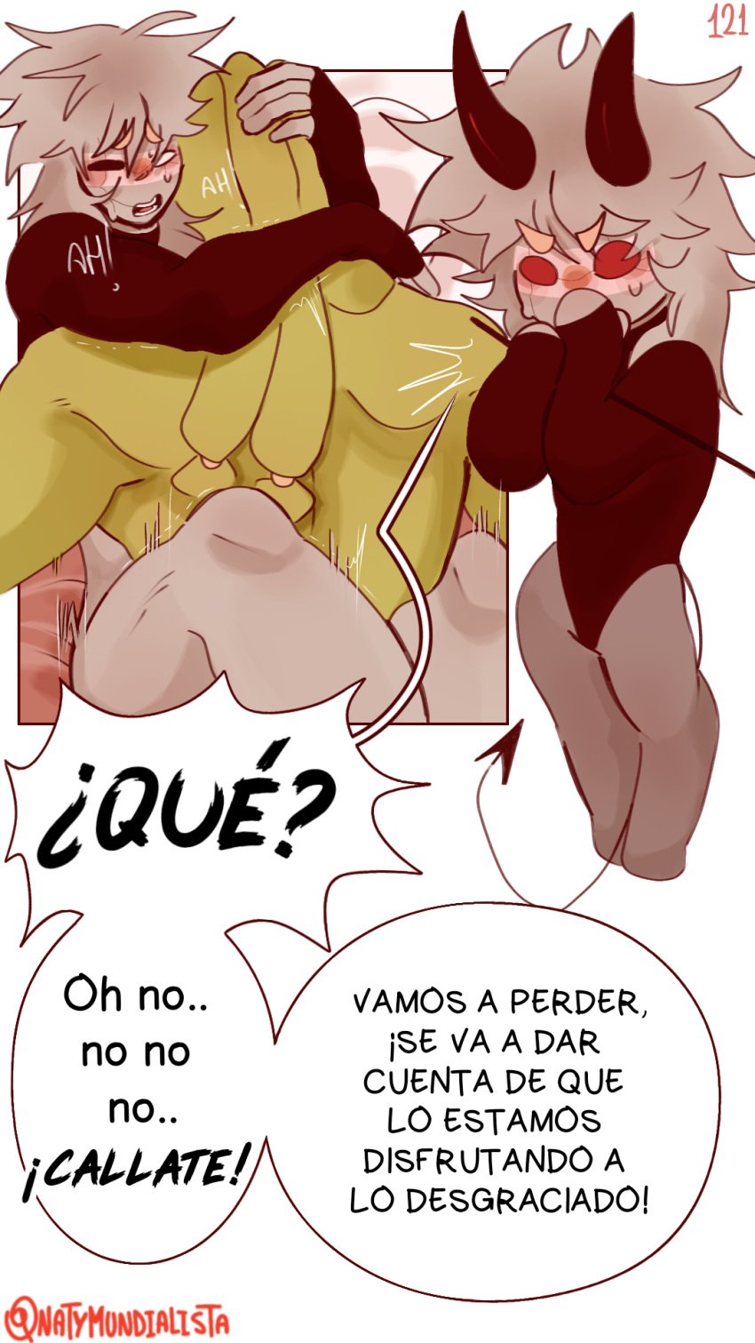 2boys argentina_(countryhumans) brazil_(countryhumans) comic comic_page comic_panel countryhumans couple gay hard_sex kinky_naty married_couple