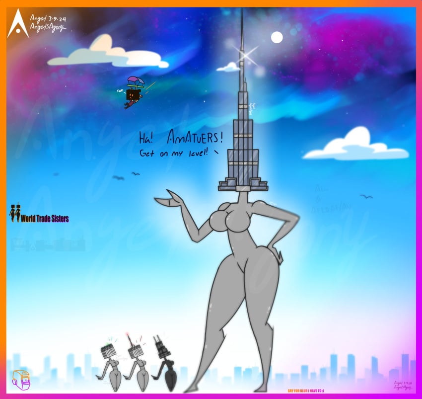 agonywelds anthro ass breasts building buildings burj_khalifa controversial controversy deki female never_forget offensive smaller_male taller_girl tenna thick_ass thick_thighs thighs tower twin_towers willis_tower worldtradesisters