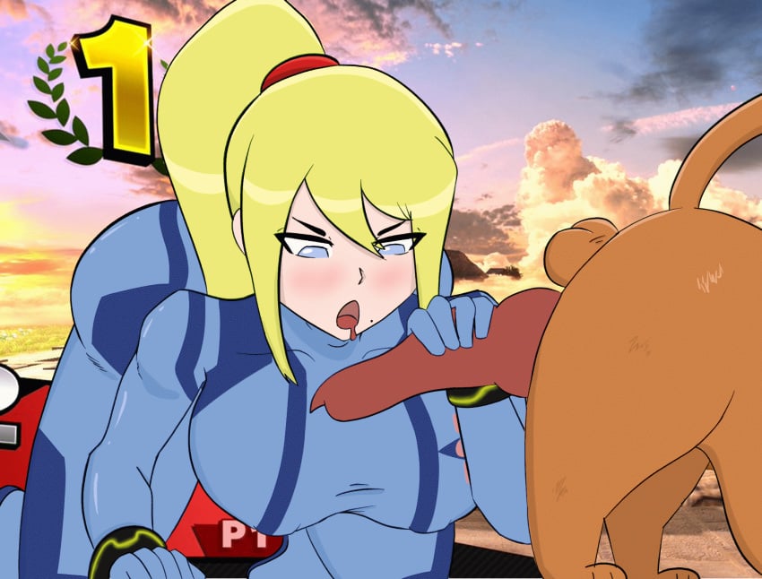 1animal 1girls ahe_gao all_fours animal_genitalia animal_penis animated animated_gif balls bestiality big_breasts blonde_hair breasts canine climax dog_penis dog_tail duck_hunt duck_hunt_dog gif greenjey hand_on_penis handjob horny horny_female imminent_bestiality imminent_sex metroid nintendo open_mouth orgasm penis samus_aran super_smash_bros. testicles yellow_hair zero_suit_samus zoophilia