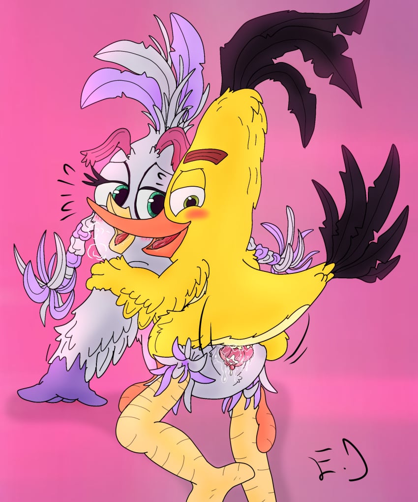 1boy 1girls angry_birds anthro artist_request avian bird chuck_(angry_birds) incest nietvart rovio_entertainment silver_(angry_birds) sony sony_pictures_animation straight the_angry_birds_movie the_angry_birds_movie_2 vaginal_penetration