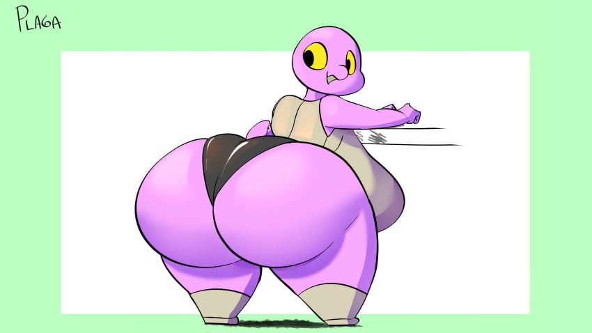 ass breasts brittle_(plaga) butt female female_focus female_only gravelin hi_res huge_ass huge_breasts looking_at_viewer mouth mouth_open original original_character outline plaga png purple_body purple_skin scalie shadow simple_background thick_thighs thighs wide_hips