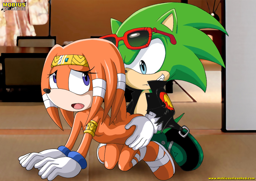 archie_comics bbmbbf furry male male_villain mobius_unleashed palcomix scourge_the_hedgehog sega sonic_(series) tikal_the_echidna