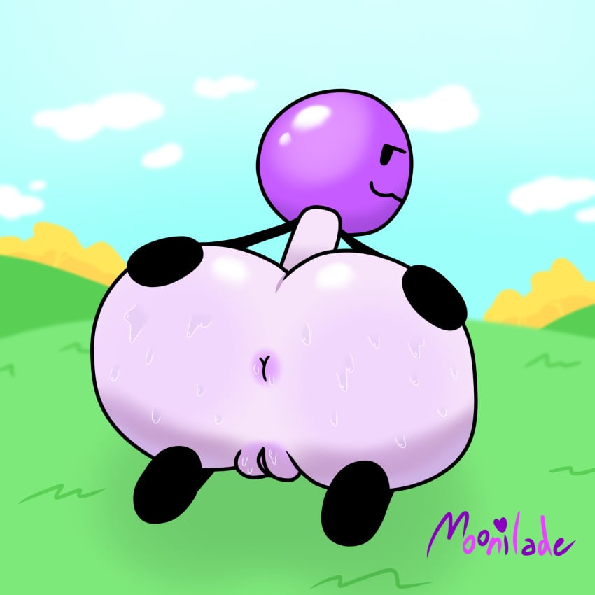 anus battle_for_dream_island butt_expansion horny huge_butt inflated_ass lollipop_(bfdi) looking_at_viewer moonilade object_shows pussy smug spreading sweaty_anus sweaty_butt