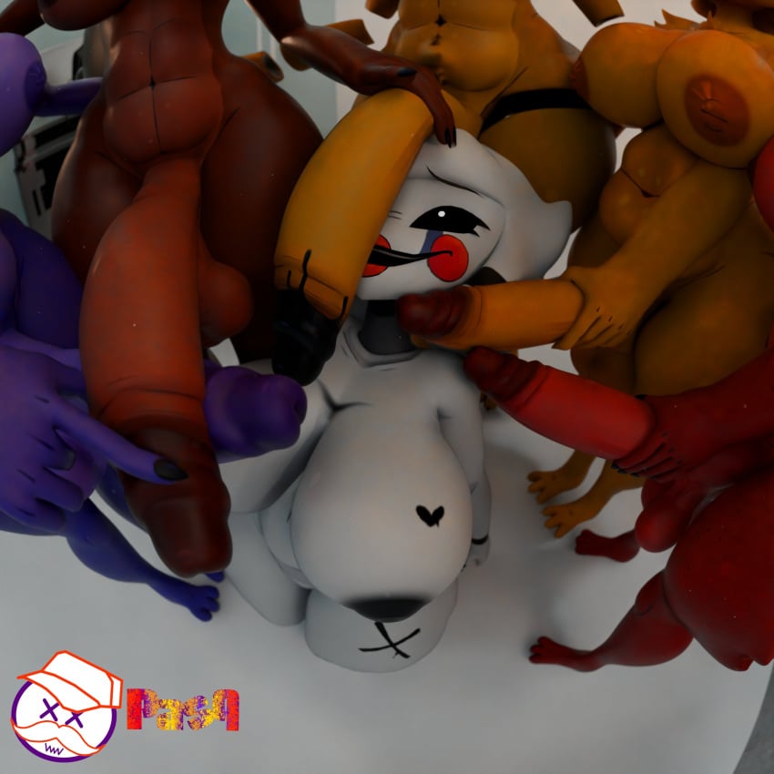 1girls 3d 5futas bonfie chiku cryptiacurves dick_on_face dickgirl excited excited_female fexa five_nights_at_freddy's fredina's_nightclub frenni_fazclaire futanari gangbang marie_(cally3d) pasquinor tagme type_0