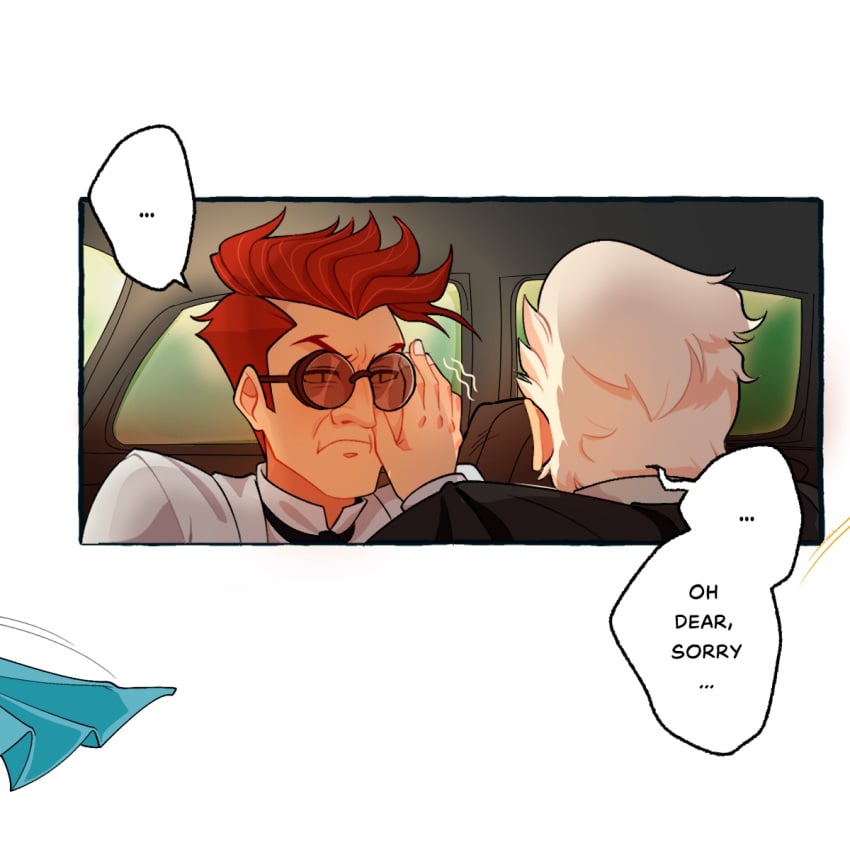 aziraphale crowley gay good_omens patting_head