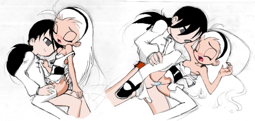 bell_(powerpuff_girls_doujinshi) bleedman blush closed_eyes naga open_mouth powerpuff_girls_doujinshi vaginal_penetration