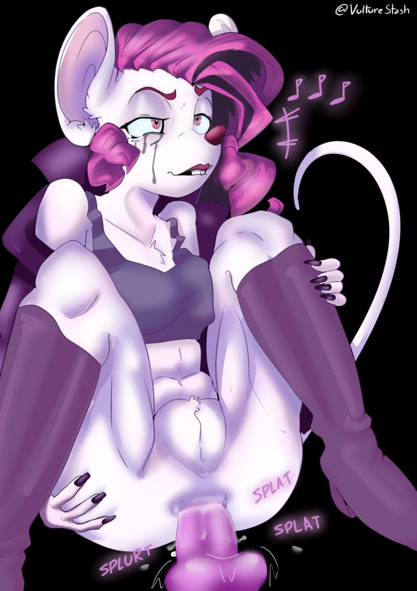 anal anal_sex boots coat crop_top fur furry mouse pink_eyes pomme_(rivals_of_aether) purple_hair rivals_of_aether runny_makeup vulture_(artist) vulturestash white_fur