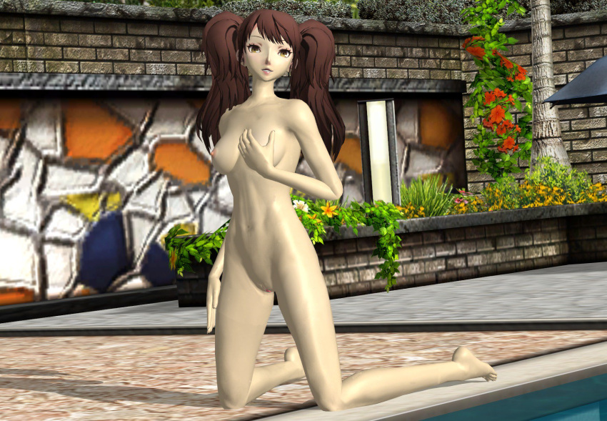 3d atlus breasts casual female human kikanshalewds kujikawa_rise naked nipples nude pale_skin persona persona_4 solo tagme