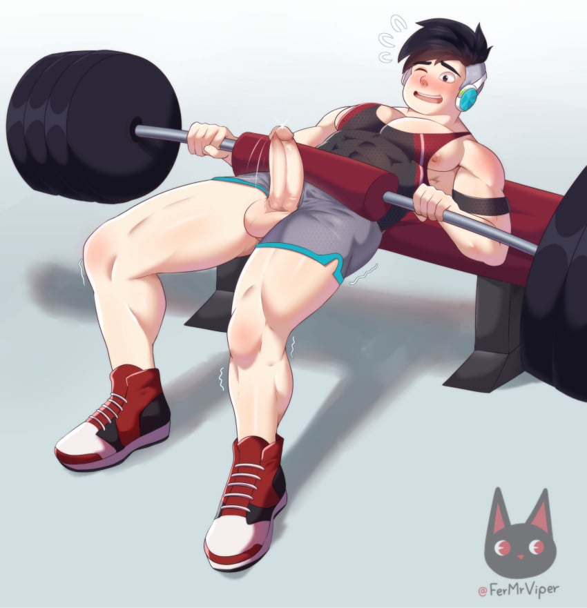 big_penis erection fermrviper gay kaiko_(fermrviper) weightlifting yaoi