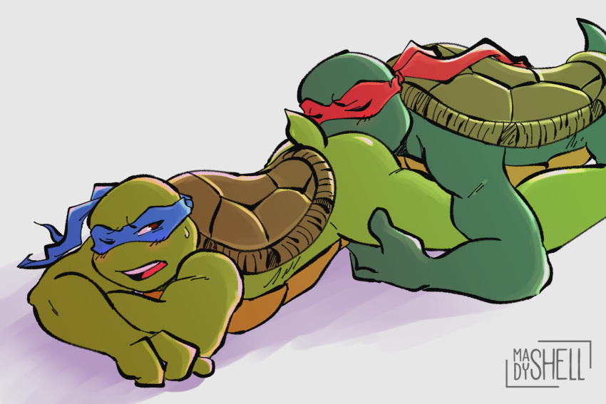 anal anthro closed_eyes duo hi_res leonardo_(tmnt) madyshell male male/male one_eye_closed oral raphael_(tmnt) reptile rimming scalie sex simple_background teenage_mutant_ninja_turtles turtle white_background