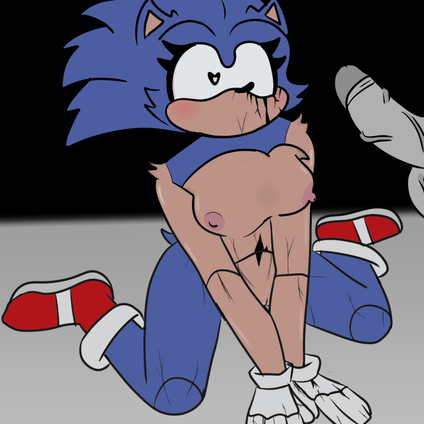 animal_nose anon anthro black_background blue_skin blush breasts chara_wantrp cracks dick doll ear fur furry genderbend genderswap gloves heart_eye hedgehog holes kuguts_(beepboez) mobian_(species) nipples no_mouth pink_nipples pussy pussy_blush rule_63 sega shoes sitting sonic.exe sonic_(series) sonic_the_hedgehog sonic_the_hedgehog_(series) spines tail