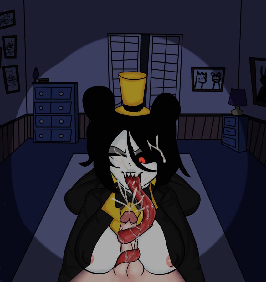 among_us_black bear bear_ears big_breasts black_hair crying_child cum cum_in_mouth cum_in_nose fellatio female five_nights_at_freddy's five_nights_at_freddy's_4 fnaf human_version lipstick long_tongue markiplier masturbation meme night nightmare_(fnaf) red_eyes reych_nsfw room rule_63 sharp_teeth short_hair tonguejob