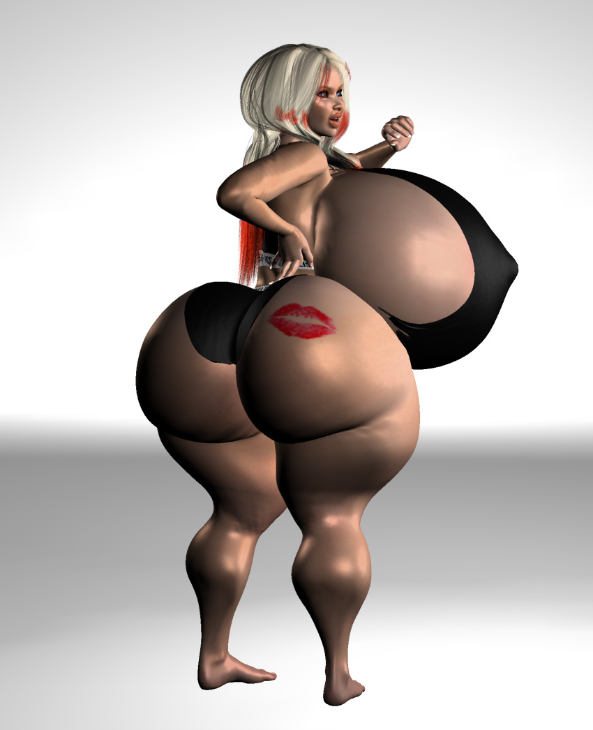 1girls 3d bimbo eve_(mindscatter) eve_(supertito) huge_ass huge_breasts huge_hips large_breasts standing supertito