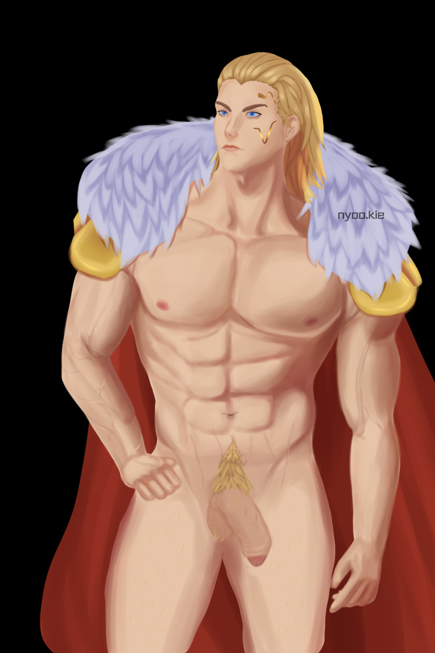 mobile_legends mobile_legends:_bang_bang naked shirtless solo tigreal_(mobile_legends) tigreal_gold_baron