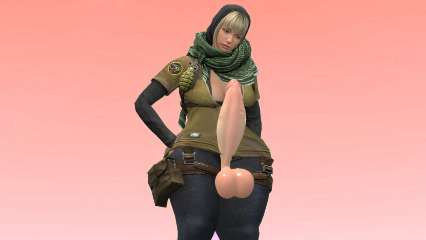 1girls 3d 3d_(artwork) balls bangs big_balls big_penis blonde breasts clothed clothed_futanari counter-strike_(series) counter-strike_online counter-strike_online_2 dickgirl erection female female_only fringe futanari huge_balls huge_penis intersex large_balls large_penis looking_at_penis mila_(counter-strike_online_2) penis penis_out testicles thick_thighs thighs valve valve_(company)