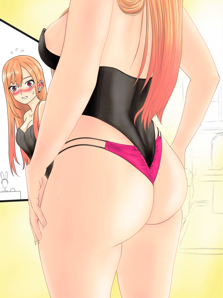 1girls ass ass_focus back_view big_ass big_butt blonde_hair butt dat_ass fat_ass female female_only gyaru kilroylw kitagawa_marin large_ass panties piercing solo solo_female sono_bisque_doll_wa_koi_wo_suru thick thick_ass voluptuous