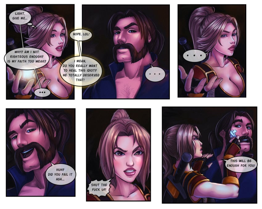 1boy 1girls 1male blizzard_entertainment comic female human human_(world_of_warcraft) human_male light-skinned_female light-skinned_male light_skin male original_character personalami therana warcraft wesgar white_skin world_of_warcraft