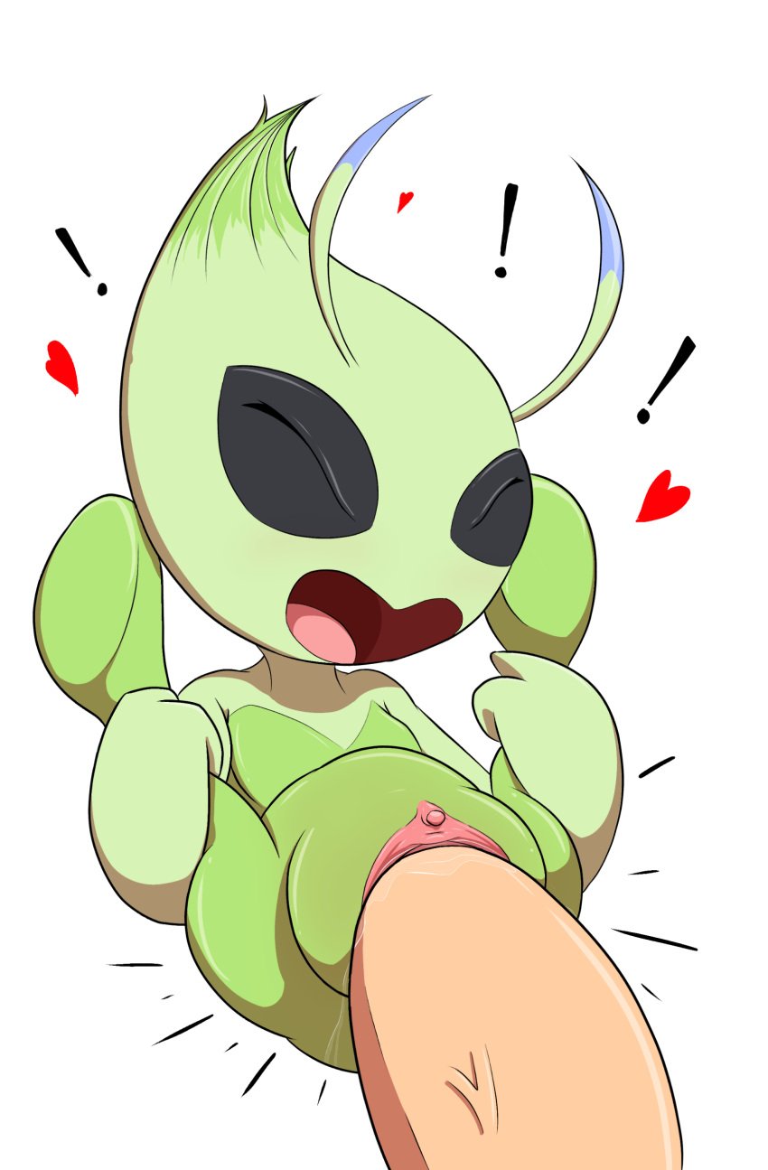 ! big_penis celebi clitoris closed_eyes duo erection female female_focus female_penetrated green_body heart hi_res highres huge_cock huge_penis interspecies legendary_pokemon male male/female male_penetrating male_penetrating_female moderatelyashamed nintendo open_mouth penetration penis pokémon_(species) pokemon pokemon_(species) pokemon_focus pokemon_gsc pokephilia pussy sex simple_background size_difference tongue vaginal_penetration vaginal_sex video_games white_background