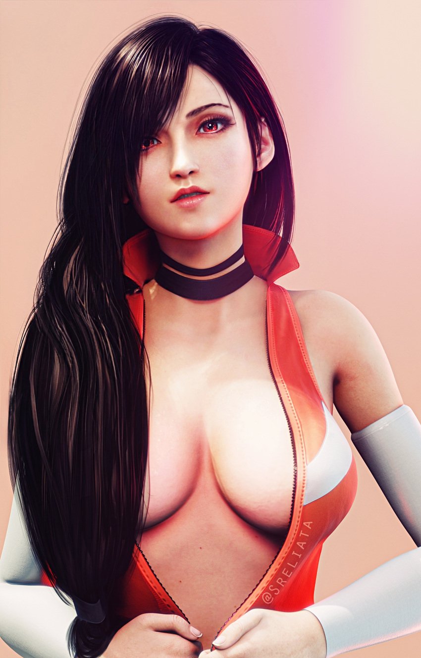 1girls 3d 3d_(artwork) big_breasts black_hair blender blender_(software) breasts cleavage clothed fair-skinned_female fair_skin female female_focus female_only final_fantasy final_fantasy_vii final_fantasy_vii_remake italian_senate_hack large_breasts light-skinned_female light_skin long_hair looking_at_viewer meme panties pinup pov pov_eye_contact red_eyes seductive sensual showing_panties smile solo solo_female solo_focus sreliata_(artist) tifa_lockhart