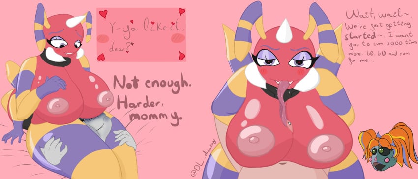 absurd_res animatronic anthro anthrofied arachnid areola ariados arthropod baby_(fnafsl) big_breasts black_body blush bodily_fluids breast_play breasts circus_baby circus_baby_(fnaf) crossover curvy_figure desesperadoleon dialogue drooling duo english_text eyebrows eyelashes female five_nights_at_freddy's five_nights_at_freddy's_6 genital_fluids genitals heart hi_res horn huge_breasts licking machine male male/female mammal multicolored_body nintendo nipples noseless nude paizuri penis pink_areola pink_nipples pokémon_(species) pokemon precum purple_body red_body robot saliva scottgames scrap_baby scrap_baby_(fnaf) sex slightly_chubby squish stinger text thick_thighs thigh_crush thigh_squish titjob tongue tongue_out video_games voluptuous yellow_body