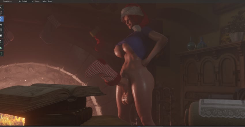 1futa 3d blender bottomless cd_projekt_red christmas christmas_clothing christmas_stocking futanari imminent_sex light-skinned_futanari lord_breastish santa_hat the_witcher_(series) the_witcher_3:_wild_hunt triss_merigold work_in_progress