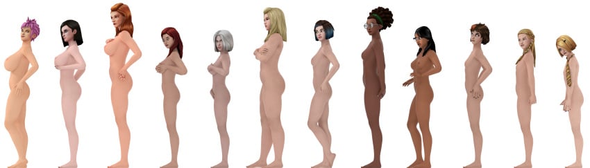 12girls 3d 6+girls age_difference ass ass_grab beatrice_haywood bell_haircut big_breasts black_hair blonde blonde_hair blue_hair braid breast_size_comparison breast_size_difference breasts brown_hair chiara_lobosca completely_nude dark-skinned_female dark_skin erika_rath eyewear female female_focus female_only flat_chest glasses grey_hair groping hair_ornament hairband hairclip harry_potter harry_potter:_hogwarts_mystery hufflepuff ismelda_murk light-skinned_female light_skin lineup liz_tuttle long_hair looking_down medium_breasts merula_snyde multiple_girls nude nude_female nymphadora_tonks older_female patricia_rakepick penny_haywood pigtails pink_hair ravenclaw red_hair rowan_khanna short_hair side_view sideboob simple_background skye_parkin slytherin small_breasts standing take_your_pick tulip_karasu two_tone_hair white_background white_hair witch_(harry_potter) younger_female zanz