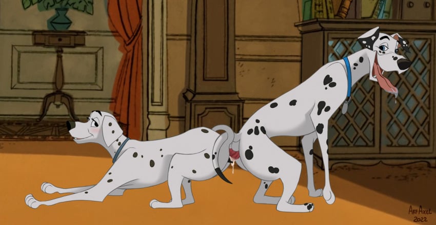 101_dalmatians 2022 arf-fra ass_to_ass balls bodily_fluids canid canine canis canon_x_oc dalmatian disney domestic_dog drooling duo fan_character female female_penetrated feral feral_on_feral feral_penetrated feral_penetrating feral_penetrating_feral genitals kaz_(pongo12345) knot male male/female male_penetrating male_penetrating_female mammal nude penetration penile penile_penetration penis penis_in_pussy perdita saliva sex spots tongue tongue_out vaginal_penetration