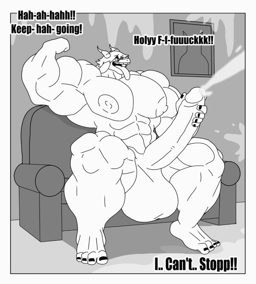 abs animated anthro balls big_balls big_muscles big_penis bodily_fluids bovid caprine cum dialogue ejaculation endless_orgasm excessive_cum excessive_genital_fluids eyewear flexing furniture gabriel_(parttimeyeen) genital_fluids genitals glasses goat hi_res horn huge_balls huge_cock huge_muscles hyper hyper_muscles infinite_cum looking_pleasured male male_focus male_only mammal masturbation muscular muscular_anthro muscular_arms muscular_legs muscular_male muscular_thighs nipples orgasm parttimeyeen_(artist) penis profanity sitting sofa solo solo_male tongue tongue_out unstoppable_orgasm