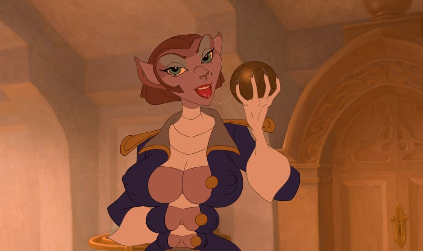 anthro big_breasts blue_eyes breasts captain_amelia cleavage disney edit editfag female large_breasts lipstick multi_breast open_mouth screenshot screenshot_edit short_hair smile tagme tongue treasure_planet what