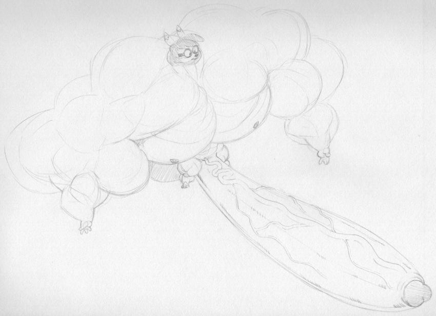 anthro balls big_muscles big_penis canid canine claire_(harvey_beaks) erection eyewear fingers fox futanari genitals glasses gynomorph harvey_beaks harvey_beaks_(series) huge_cock huge_muscles hyper hyper_genitalia hyper_muscles hyper_penis intersex long_penis looking_down mammal monochrome muscular muscular_futanari penis sbshouseofpancakes traditional_media_(artwork)