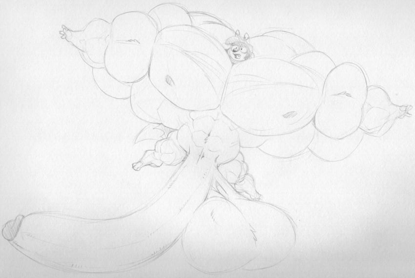 abs anthro balls big_muscles big_penis canid canine claire_(harvey_beaks) erection eyewear fingers fox futanari genitals glasses gynomorph harvey_beaks harvey_beaks_(series) huge_cock huge_muscles hyper hyper_genitalia hyper_muscles hyper_penis intersex long_penis looking_down mammal monochrome muscular muscular_futanari penis sbshouseofpancakes traditional_media_(artwork)