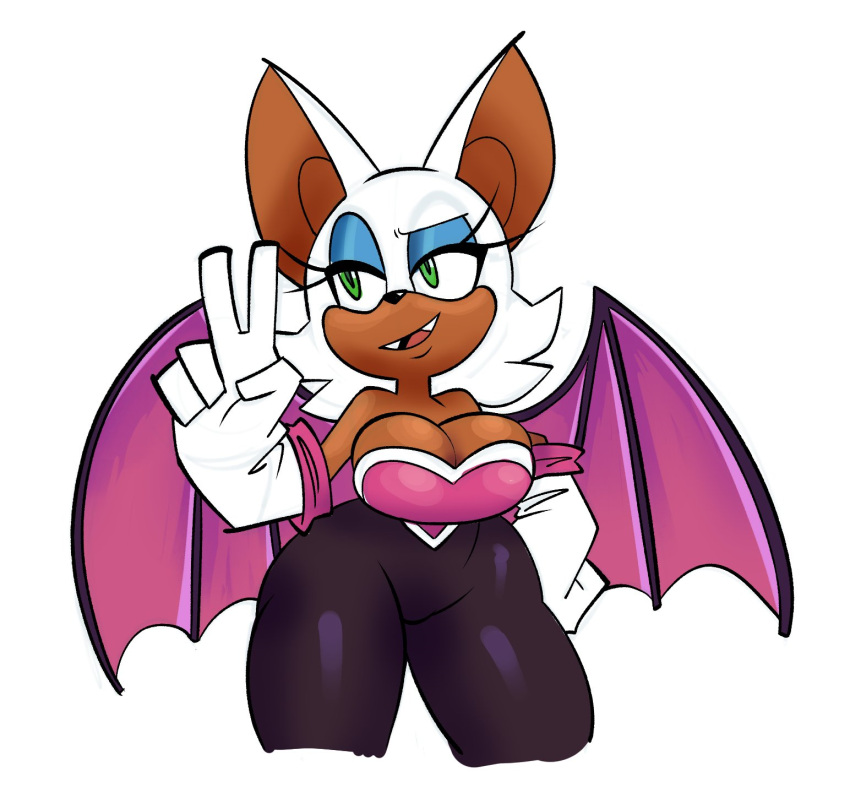 1girls 2d anthro bat clothed female large_breasts mobian mobian_(species) mobian_bat monamania rouge_the_bat sega sonic_(series) sonic_adventure_2 sonic_the_hedgehog_(series) sweet_dandy sweetdandy thick_thighs voluptuous