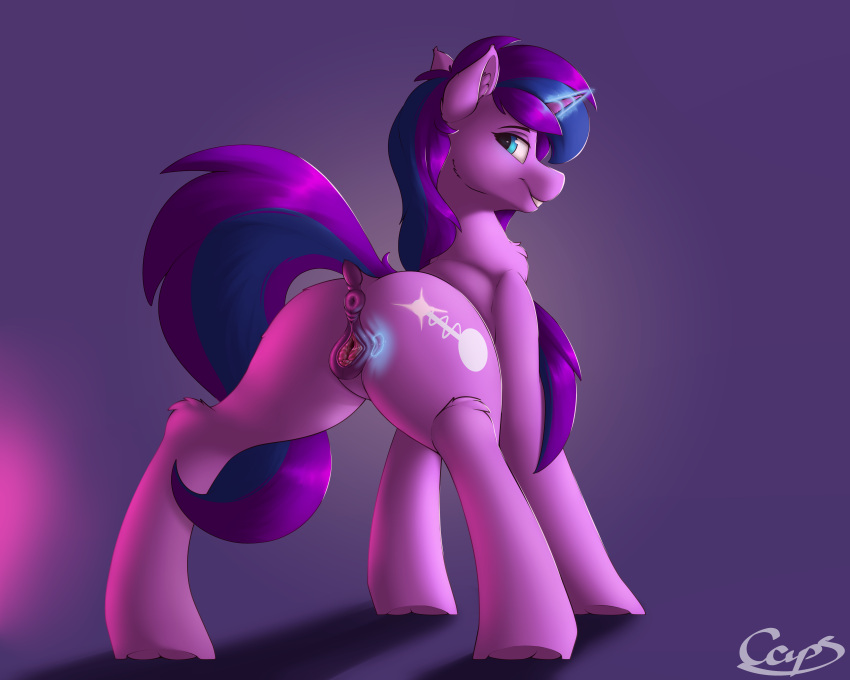 1girls absurd_res anatomically_correct butt capseys equid equine female female_only feral friendship_is_magic furry genitals hi_res horn horse mammal my_little_pony pony presenting pussy solo spread_pussy spreading unicorn