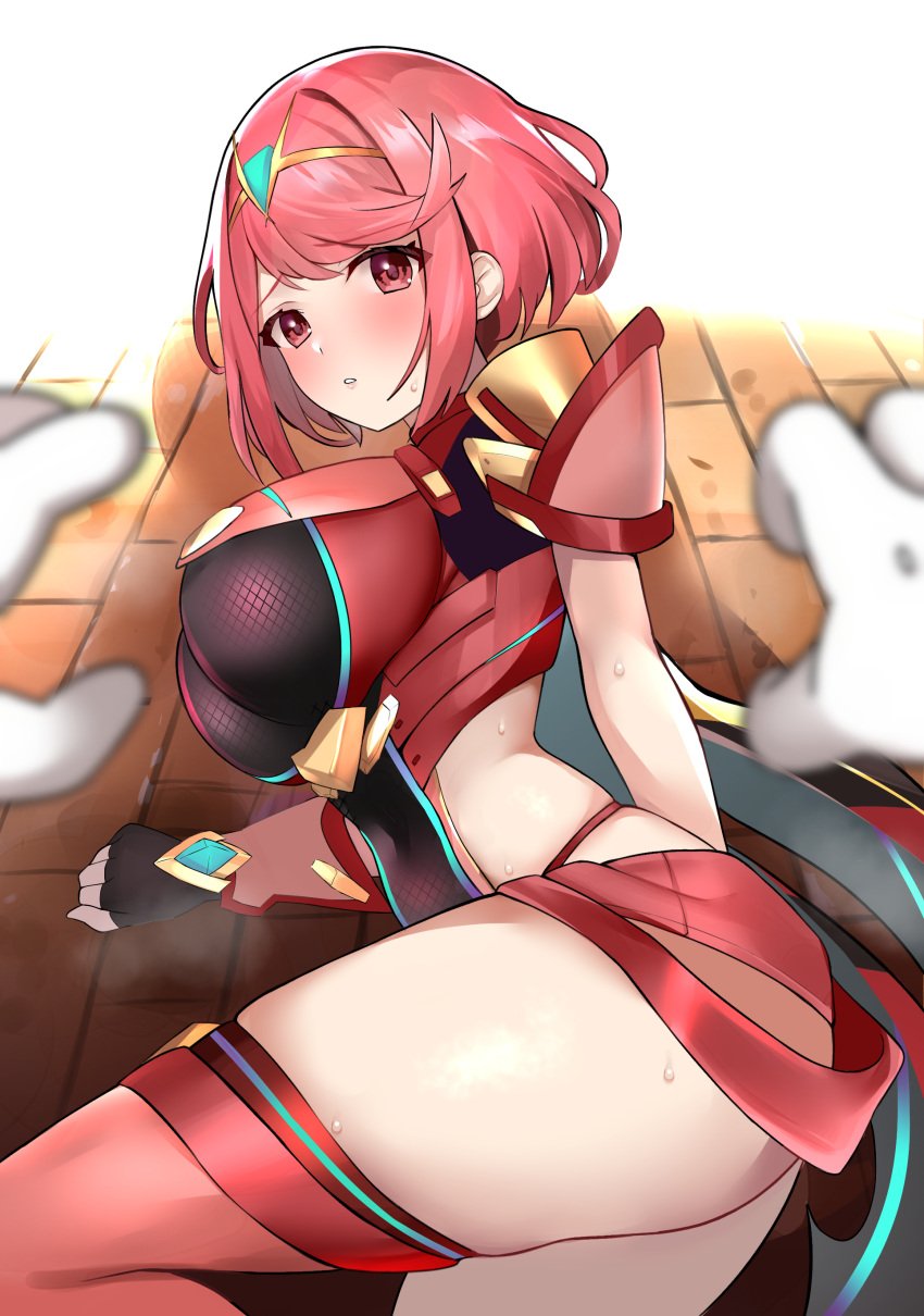 1girls 2022 bangs blush breasts clothed clothed_female crazy_hand crossover disembodied_hands dubious_consent embarrassed enishi96 female hi_res hips huge_breasts imminent_sex looking_at_viewer lying_on_side massive_breasts master_hand nintendo pov pyra red_clothing red_eyes red_hair short_hair skindentation slim_waist super_smash_bros. super_smash_bros._ultimate suspenders suspenders_hanging swept_bangs thick_thighs thighhighs thighs tiara wide_hips xenoblade_(series) xenoblade_chronicles_2