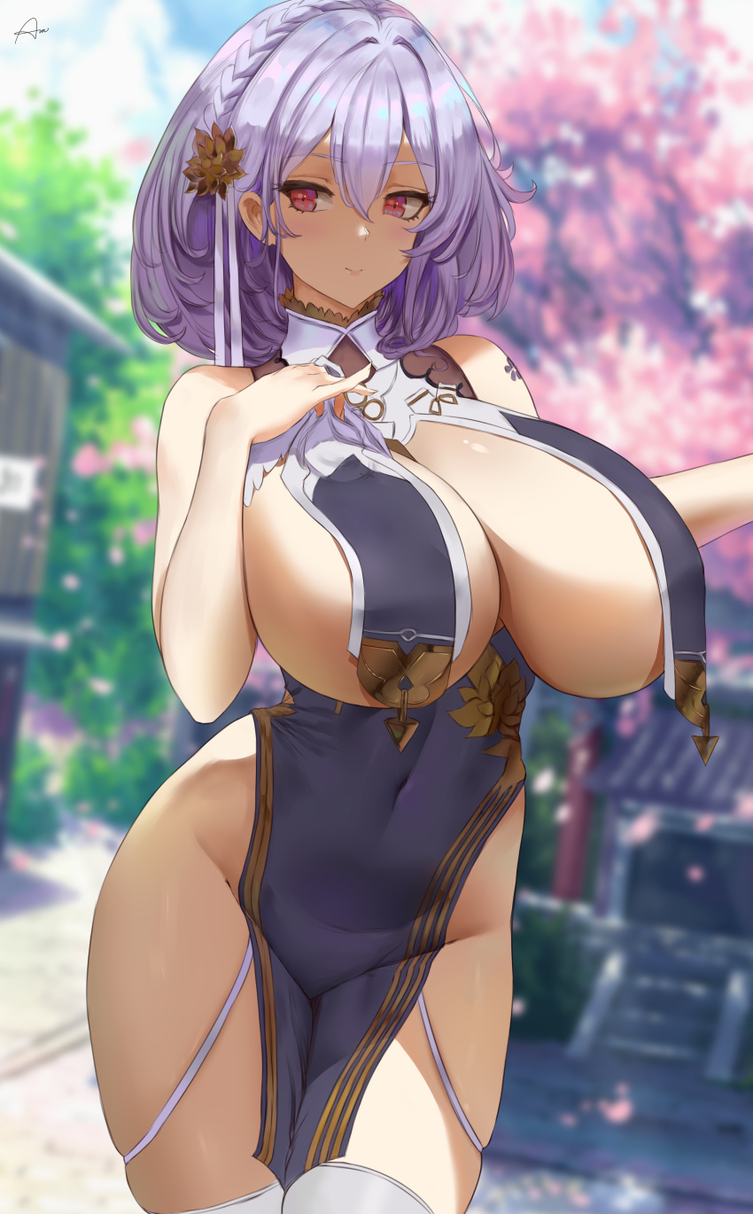 1girls 2022 araneesama azur_lane barely_contained blush breast_curtains breasts cutesexyrobutts_(style) female female_only hair_ornament hand_on_chest hi_res hips huge_breasts impossible_clothes looking_at_viewer nipple_covers no_panties outdoors pelvic_curtain red_eyes short_hair sirius_(azur_lane) sirius_(azure_horizons)_(azur_lane) slim_waist thick_thighs thighs very_high_resolution white_hair wide_hips