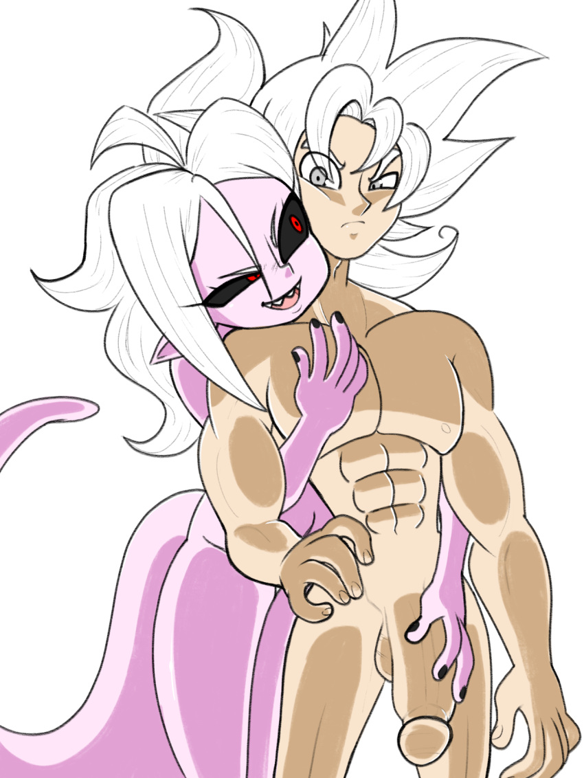 android android_21 chrisplix demon_girl dragon_ball dragon_ball_fighterz dragon_ball_super majin majin_android_21 mastered_ultra_instinct muscular muscular_male nude nude_female nude_male penis saiyan son_goku ultra_instinct