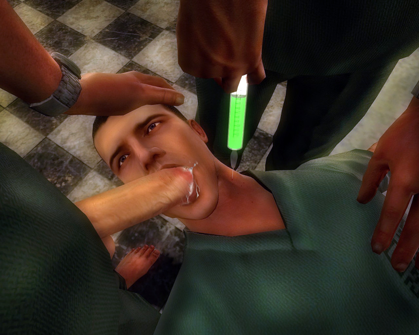 3d alpha_protocol cum cum_in_mouth cum_inside fellatio garry's_mod gay gninrom hand_on_head injection male male_only michael_thorton mouthful oral syringe yaoi