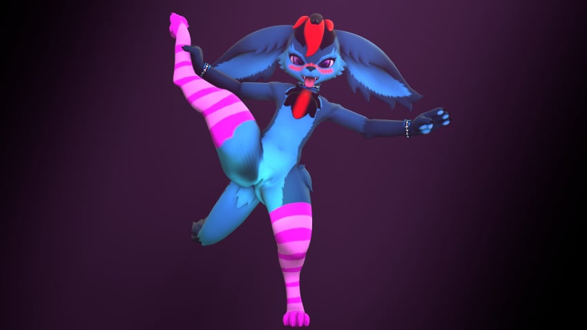 3d_(artwork) absurd_res anthro blush clothing digital_media_(artwork) female footwear hi_res hobkin socks solo source_filmmaker spread_legs spreading tongue wigwoo1