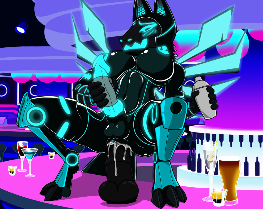 alcohol alternate_form animal_genitalia animal_penis anthro beeps_(species) beverage big_breasts big_penis blush bodily_fluids breasts canid canine cromster dildo dildo_in_pussy dildo_insertion equine_penis fox genital_fluids genitals herm hi_res intersex latex latex_skin machine mammal masturbation nipple_piercing nipples penetration penis piercing public public_masturbation public_nudity pussy pussy_juice robot selvee_monitor sex_toy sex_toy_in_pussy sex_toy_insertion solo toying_self vaginal_penetration wings