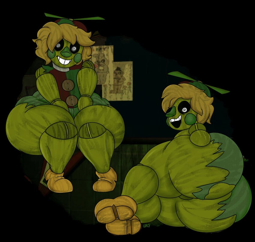 1boy ass backsack balloon_boy_(fnaf) big_ass big_butt edit fat_ass fat_butt femboy five_nights_at_freddy's five_nights_at_freddy's_3 gay green_skin holding_butt huge_ass huge_butt looking_at_viewer male_only phantom_balloon_boy ripped_clothing sausagesspicy solo thick_ass thick_thighs