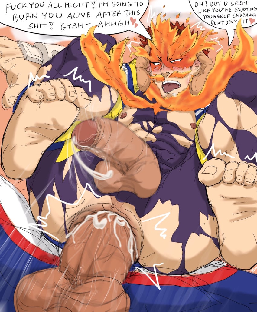 all_might anal anal_sex balls bara dilf endeavor_(my_hero_academia) enji_todoroki full_nelson gay jundraws male male_only muscles muscular my_hero_academia penis sex toshinori_yagi