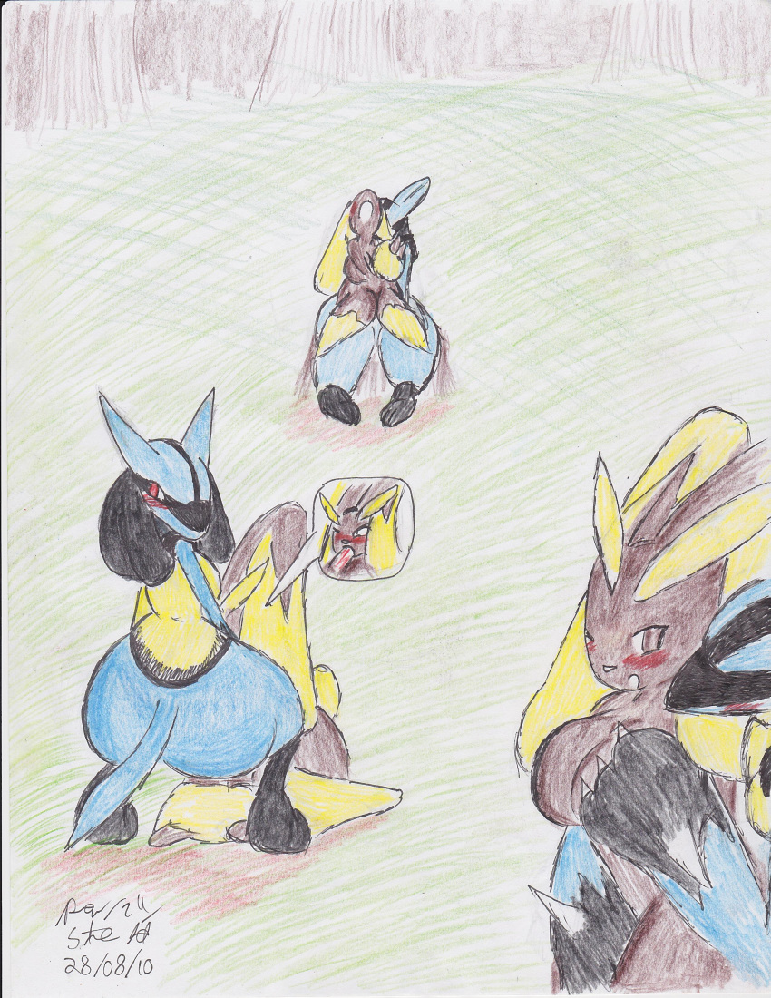 lopunny lucario nintendo pokemon pokemon_(species) streled