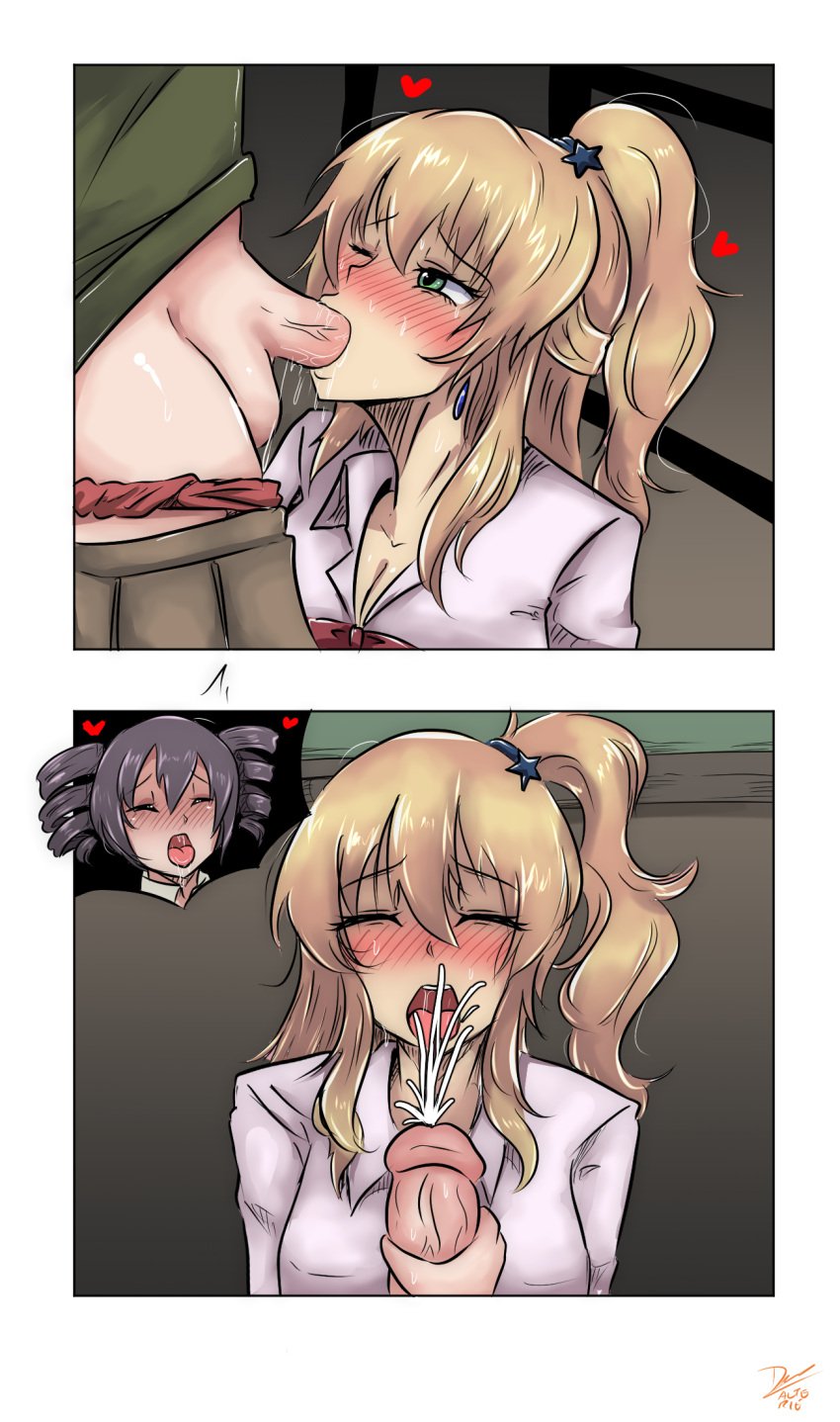 1futa 1girls aihara_yuzu artist_request artist_signature balls big_penis blonde_hair blowjob breasts cheating citrus_(saburouta) clothed clothing comic cucked_by_futa cuckold cum cum_in_mouth duo ejaculation erection fellatio female female_focus fully_clothed futa futa_on_female futanari human light-skinned_female light-skinned_futanari light_skin momokino_himeko mostly_clothed netorare ntr oral orgasm pale_skin penis sex source_request