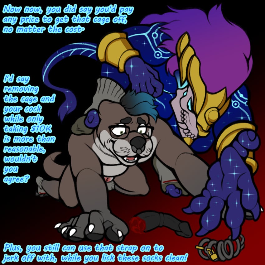 anthro aurelion_sol belly blood blue_body blue_hair bodily_fluids bracelet brown_body brown_fur celestial_being clothing crown detached_penis dirty_socks dragon duo eyewear facial_piercing fetishame filth footwear fur genital_mutilation genital_scar genital_torture genitals glasses gold_(metal) gold_jewelry gordon_the_otter gore hair hi_res highlights_(coloring) jewelry league_of_legends lutrine male male/male mammal mustelid nose_piercing penectomy piercing purple_hair regret riot_games scar septum_piercing socks stitch_(sewing) video_games white_belly