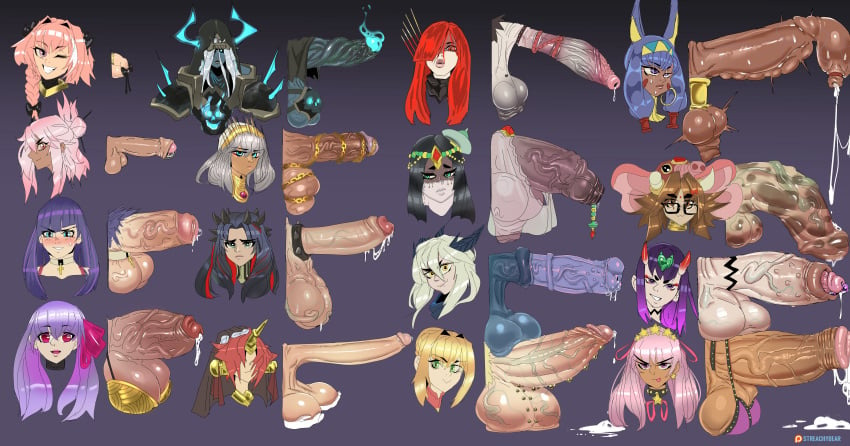 1boy 6+futas animal_penis artoria_pendragon artoria_pendragon_(lancer_alter) ashtart_(fate) astolfo_(fate) ball_bra ball_stretcher balls ballsack bb_(fate) bb_(swimsuit_mooncancer) blue_glans character_request chloe_von_einzbern cock_ring cum dangling_testicles dark-skinned_futanari erection fate/grand_order fate_(series) femboy foreskin foreskin_folds frankenstein_(fate) fully_retracted_foreskin futanari ganesha_(fate) genderswap_(mtf) genitalwear glowing_glans horsecock horsecock_futanari huge_cock huge_testicles humanoid_penis hybrid_penis intact ishtar_(ashtart)_(fate) king_hassan long_foreskin long_penis loose_foreskin low_hanging_balls micropenis mole_on_testicles multiple_futa nero_claudius_(fate) nitocris_(fate) oda_nobunaga_(fate) partially_retracted_foreskin penis penis_chart penis_size_chart pink_hair precum precum_drip pubic_hair purple_pubic_hair red_hair retracted_foreskin saint_martha scheherazade_(fate) scrotum shuten_douji_(fate) small_penis smooth_penis spiked_cock_ring streachybear testicle_cuff testicles uncut unretracted_foreskin veil veiny_penis veiny_testicles zenobia_(fate)