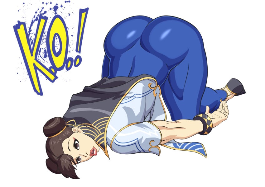 ass bubble_butt busty capcom chun-li defeated female female_focus female_only hourglass_figure k.o. street_fighter street_fighter_6 tagme vanbrand wide_hips