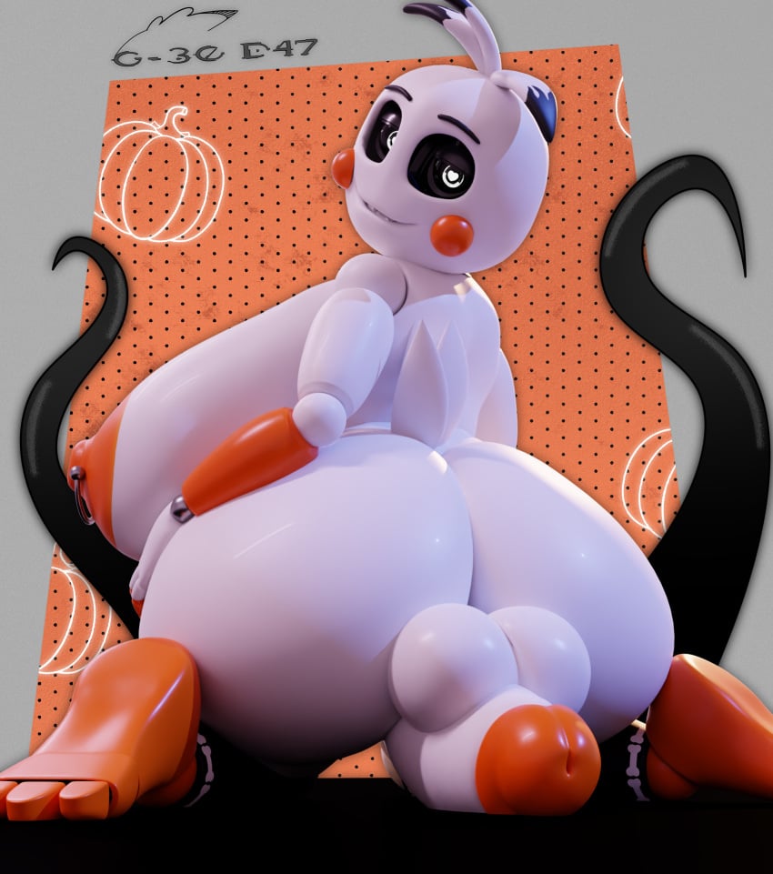 1futa 3d ass back back_view backsack balls breasts cock-tail five_nights_at_freddy's futa_only futanari geodat64 halloween huge_ass huge_breasts humanoid humanoid_penis looking_back lovetaste_chica nipples penis sitting solo tagme that1halonerd toy_chica_(fnaf) toy_chica_(love_taste)