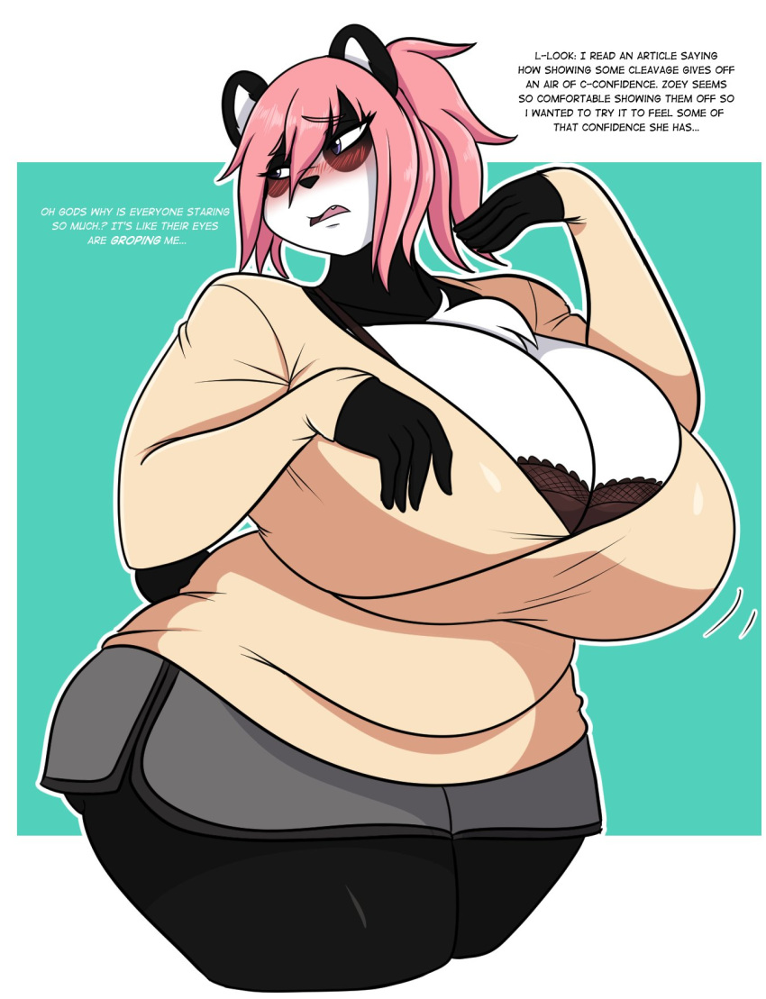 artjwink big_breasts female furry huge_breasts jwinkz lynn_(jwinkz) panda tagme tagme_(character)